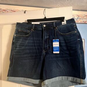 Judy Blue Cooling Denim Shorts, Dark Wash, 3XL